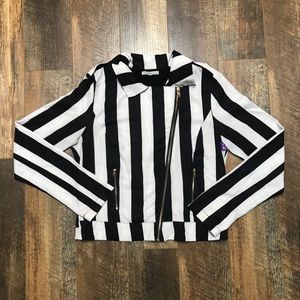 Charlotte Russe asymmetrical zip jacket medium